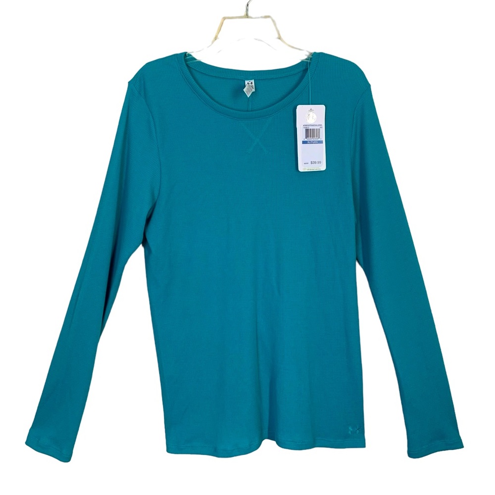 Under Armour Women's Cozy Waffle Long Sleeve Fitted Shirt Size XL